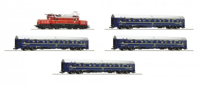Electric locomotive class 1020 and 4 CIWL sleeping cars Digital with Sound<br /><a href='images/pictures/Roco/Roco-61469.jpg' target='_blank'>Full size image</a>